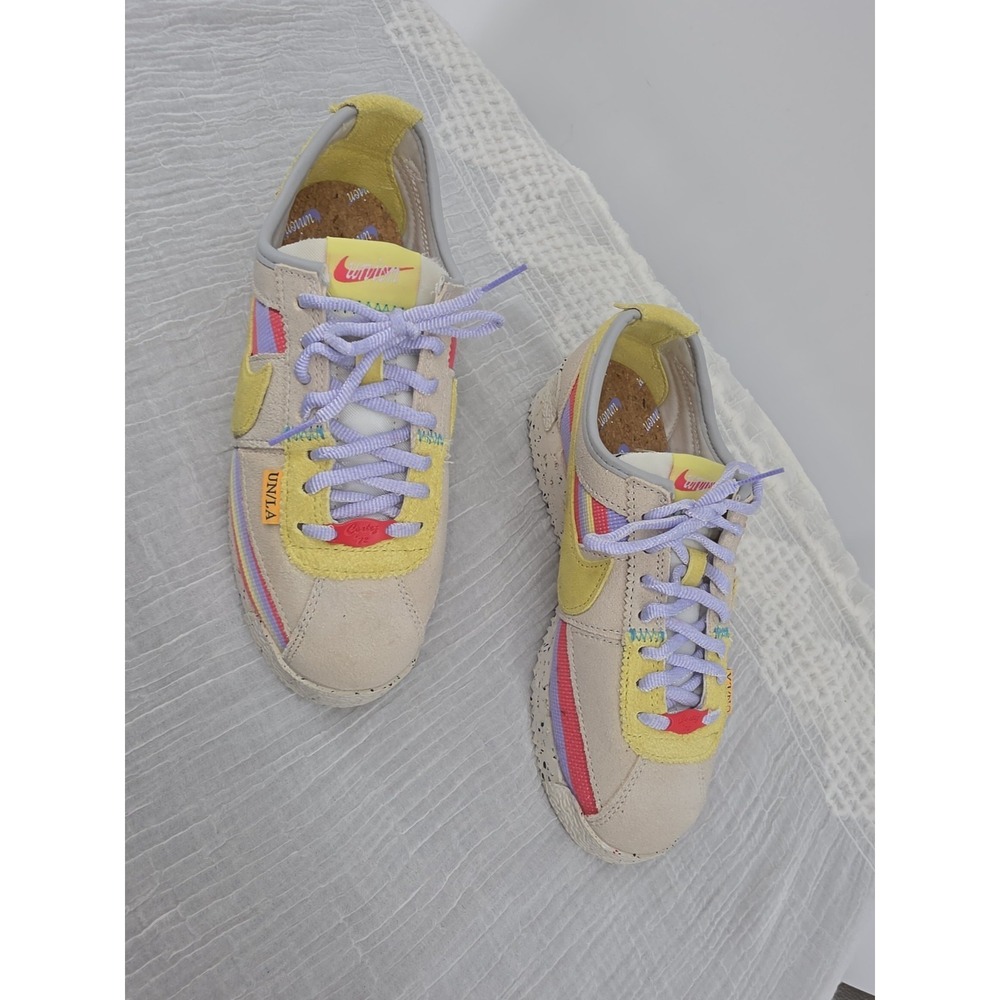 Union LA x Nike Cortez SP "Lemon Frost" Sneakers • Size 4.5Y Or 6 Women's